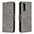 Funda de Cuero Cartera con Soporte Carcasa B04F para Samsung Galaxy S20 FE 4G Gris