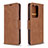 Funda de Cuero Cartera con Soporte Carcasa B04F para Samsung Galaxy S20 Plus 5G Marron