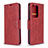 Funda de Cuero Cartera con Soporte Carcasa B04F para Samsung Galaxy S20 Plus 5G Rojo