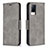 Funda de Cuero Cartera con Soporte Carcasa B04F para Vivo V21 5G Gris