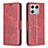 Funda de Cuero Cartera con Soporte Carcasa B04F para Xiaomi Mi 13 5G Rojo