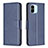 Funda de Cuero Cartera con Soporte Carcasa B04F para Xiaomi Poco C51 Azul