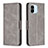 Funda de Cuero Cartera con Soporte Carcasa B04F para Xiaomi Poco C51 Gris