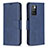 Funda de Cuero Cartera con Soporte Carcasa B04F para Xiaomi Redmi 10 (2022) Azul