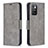 Funda de Cuero Cartera con Soporte Carcasa B04F para Xiaomi Redmi 10 (2022) Gris