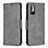 Funda de Cuero Cartera con Soporte Carcasa B04F para Xiaomi Redmi Note 10T 5G Gris