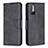 Funda de Cuero Cartera con Soporte Carcasa B04F para Xiaomi Redmi Note 10T 5G Negro