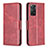 Funda de Cuero Cartera con Soporte Carcasa B04F para Xiaomi Redmi Note 11 Pro 5G Rojo