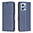 Funda de Cuero Cartera con Soporte Carcasa B04F para Xiaomi Redmi Note 12 4G Azul