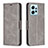 Funda de Cuero Cartera con Soporte Carcasa B04F para Xiaomi Redmi Note 12 4G Gris