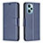 Funda de Cuero Cartera con Soporte Carcasa B04F para Xiaomi Redmi Note 12 Turbo 5G Azul