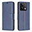 Funda de Cuero Cartera con Soporte Carcasa B04F para Xiaomi Redmi Note 13 5G Azul