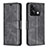 Funda de Cuero Cartera con Soporte Carcasa B04F para Xiaomi Redmi Note 13 5G Negro