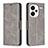 Funda de Cuero Cartera con Soporte Carcasa B04F para Xiaomi Redmi Note 13 Pro+ Plus 5G Gris