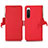 Funda de Cuero Cartera con Soporte Carcasa B04H para Sony Xperia 10 IV Rojo