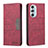 Funda de Cuero Cartera con Soporte Carcasa B05F para Motorola Moto Edge Plus (2022) 5G Rojo