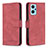 Funda de Cuero Cartera con Soporte Carcasa B05F para Oppo A96 4G Rojo