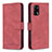 Funda de Cuero Cartera con Soporte Carcasa B05F para Oppo F19 Rojo