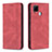 Funda de Cuero Cartera con Soporte Carcasa B05F para Realme 7i RMX2193 Rojo