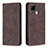 Funda de Cuero Cartera con Soporte Carcasa B05F para Realme C25S Marron