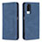 Funda de Cuero Cartera con Soporte Carcasa B05F para Vivo Y51A Azul