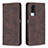 Funda de Cuero Cartera con Soporte Carcasa B05F para Vivo Y53s NFC Marron