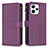 Funda de Cuero Cartera con Soporte Carcasa B05F para Xiaomi Redmi 12 4G Morado