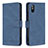 Funda de Cuero Cartera con Soporte Carcasa B05F para Xiaomi Redmi 9i Azul