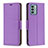 Funda de Cuero Cartera con Soporte Carcasa B06F para Nokia G22 Morado