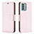 Funda de Cuero Cartera con Soporte Carcasa B06F para Nokia G22 Oro Rosa