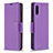 Funda de Cuero Cartera con Soporte Carcasa B06F para Samsung Galaxy A02 Morado