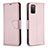 Funda de Cuero Cartera con Soporte Carcasa B06F para Samsung Galaxy A03s Oro Rosa