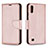 Funda de Cuero Cartera con Soporte Carcasa B06F para Samsung Galaxy A10 Oro Rosa