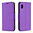 Funda de Cuero Cartera con Soporte Carcasa B06F para Samsung Galaxy A10e Morado