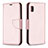 Funda de Cuero Cartera con Soporte Carcasa B06F para Samsung Galaxy A10e Oro Rosa