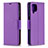 Funda de Cuero Cartera con Soporte Carcasa B06F para Samsung Galaxy A12 5G Morado