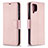 Funda de Cuero Cartera con Soporte Carcasa B06F para Samsung Galaxy A12 Nacho Oro Rosa