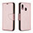 Funda de Cuero Cartera con Soporte Carcasa B06F para Samsung Galaxy A20e Oro Rosa