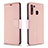 Funda de Cuero Cartera con Soporte Carcasa B06F para Samsung Galaxy A21 Oro Rosa