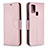 Funda de Cuero Cartera con Soporte Carcasa B06F para Samsung Galaxy A21s Oro Rosa