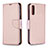 Funda de Cuero Cartera con Soporte Carcasa B06F para Samsung Galaxy A30S Oro Rosa