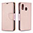 Funda de Cuero Cartera con Soporte Carcasa B06F para Samsung Galaxy A40 Oro Rosa