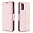 Funda de Cuero Cartera con Soporte Carcasa B06F para Samsung Galaxy A41 Oro Rosa