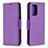 Funda de Cuero Cartera con Soporte Carcasa B06F para Samsung Galaxy A52 4G Morado