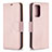 Funda de Cuero Cartera con Soporte Carcasa B06F para Samsung Galaxy A52 4G Oro Rosa