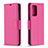 Funda de Cuero Cartera con Soporte Carcasa B06F para Samsung Galaxy A72 4G Rosa Roja