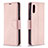 Funda de Cuero Cartera con Soporte Carcasa B06F para Samsung Galaxy M02 Oro Rosa