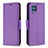 Funda de Cuero Cartera con Soporte Carcasa B06F para Samsung Galaxy M32 4G Morado