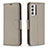 Funda de Cuero Cartera con Soporte Carcasa B06F para Samsung Galaxy M34 5G Gris