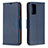 Funda de Cuero Cartera con Soporte Carcasa B06F para Samsung Galaxy Note 20 5G Azul